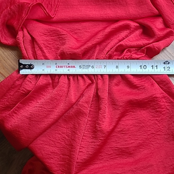 Vibrant Red One Shoulder Full Length Jumpsuit - Picture 5 of 11